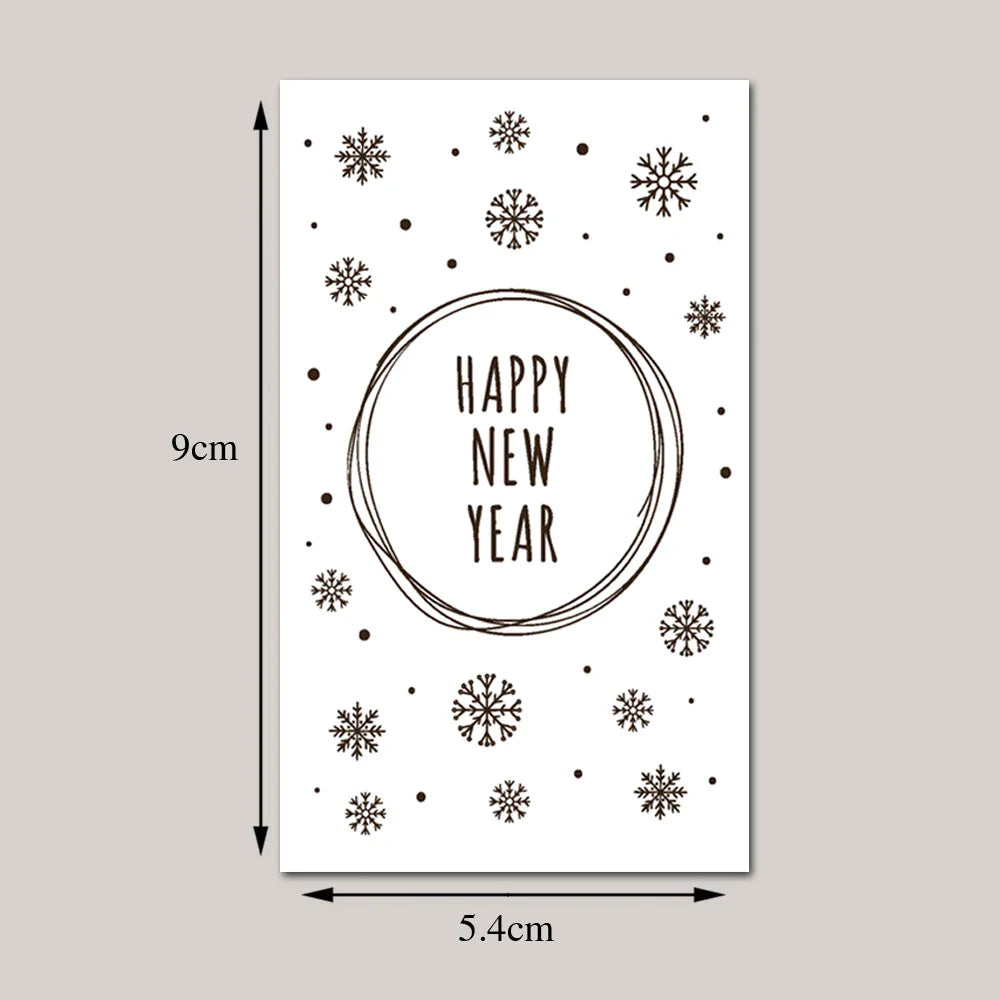 30Pcs Merry Christmas Gift Cards Greeting Card Christmas Tree Stickers Cute Design For 2022 New Year Gift decoration card