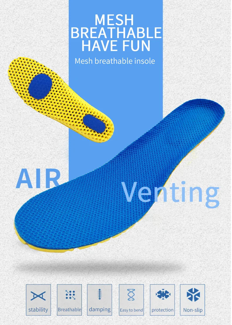 Memory Foam Insoles For Shoes Sole Mesh Deodorant Breathable Cushion Running Insoles For Feet Man Women Orthopedic Insoles