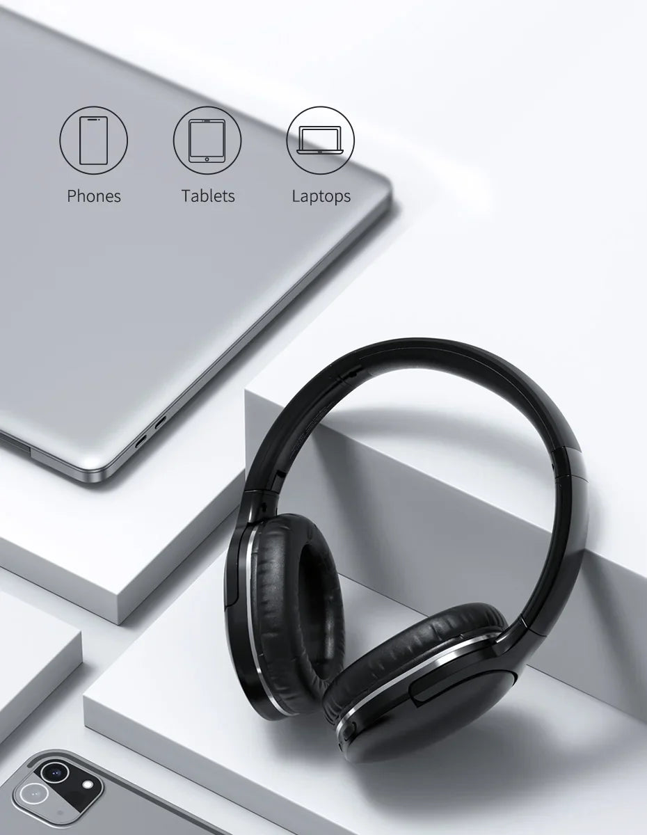 Baseus D02 Pro Wireless Headphones Bluetooth Earphone 5.3 Foldable Headset Sport Over the Ear Headphone Gaming Bluetooth Earbuds