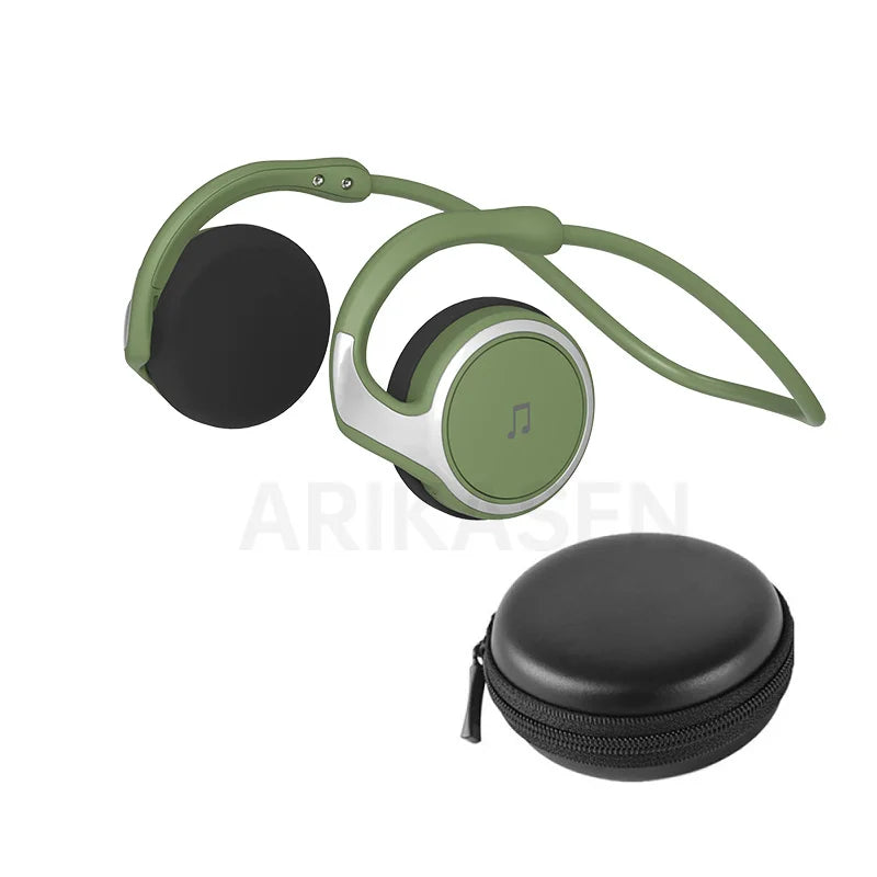 A6 Small Bluetooth Headphones Wrap Around Head Comfortable Wireless Headphones Foldable Bluetooth Headsets with Microphone Purse