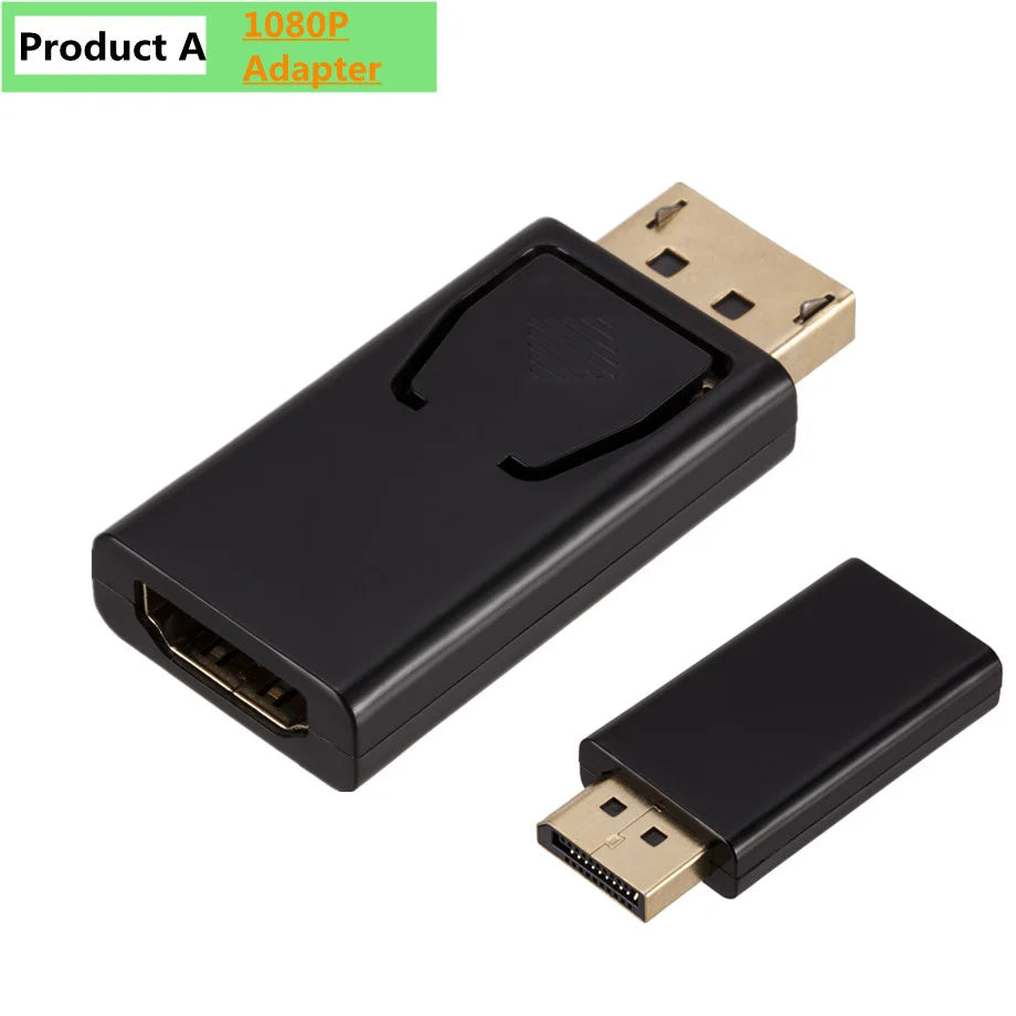 4K DisplayPort to HDMI-compatible Adapter Converter Display Port Male DP to Female HD TV Cable Adapter Video Audio For PC TV