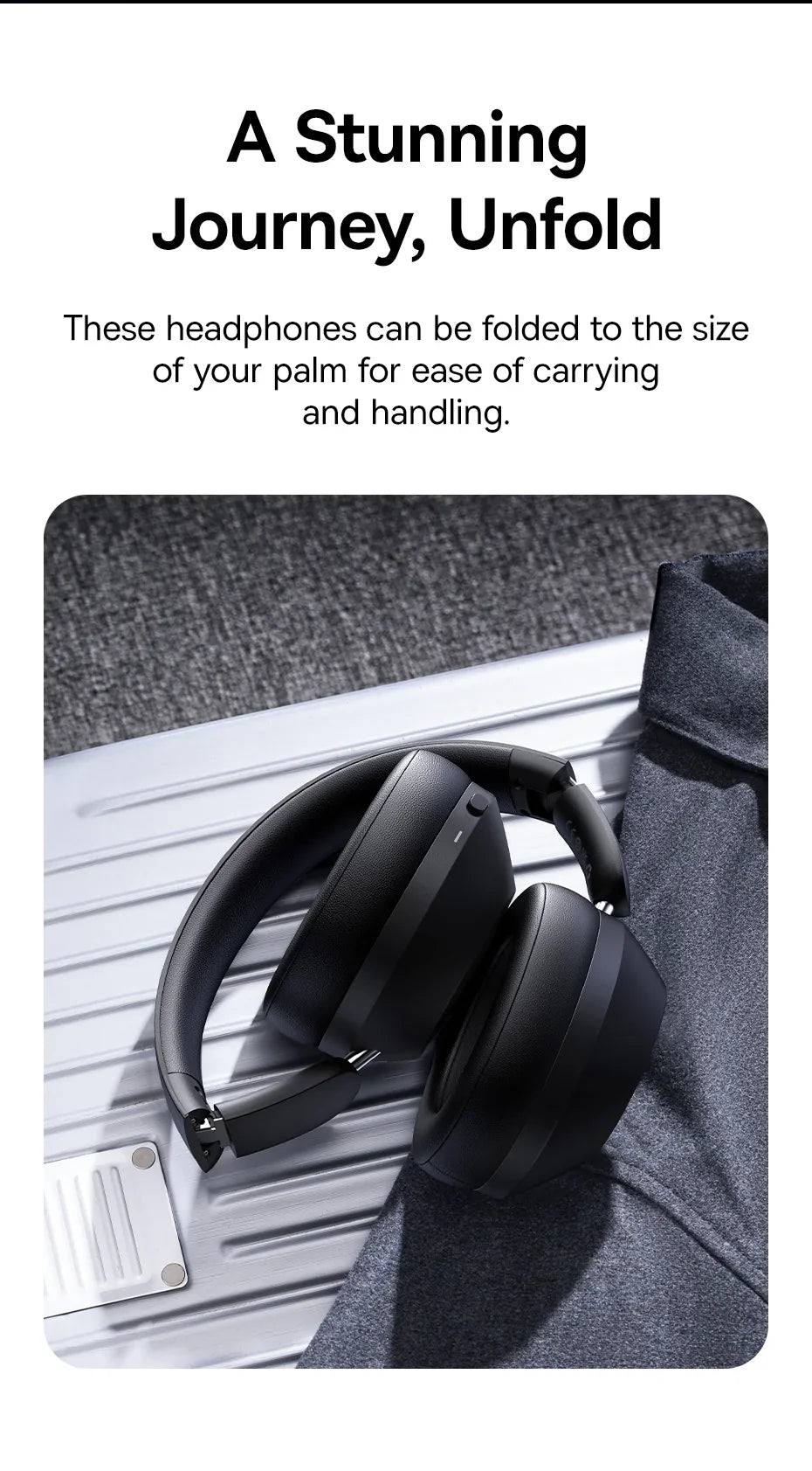 Baseus Bass 30 Max Wireless Headset Bluetooth 5.3 Over Headphones Bass-Enhancing 40mm Diaphragm Ultra Low Latency Earphones 50H