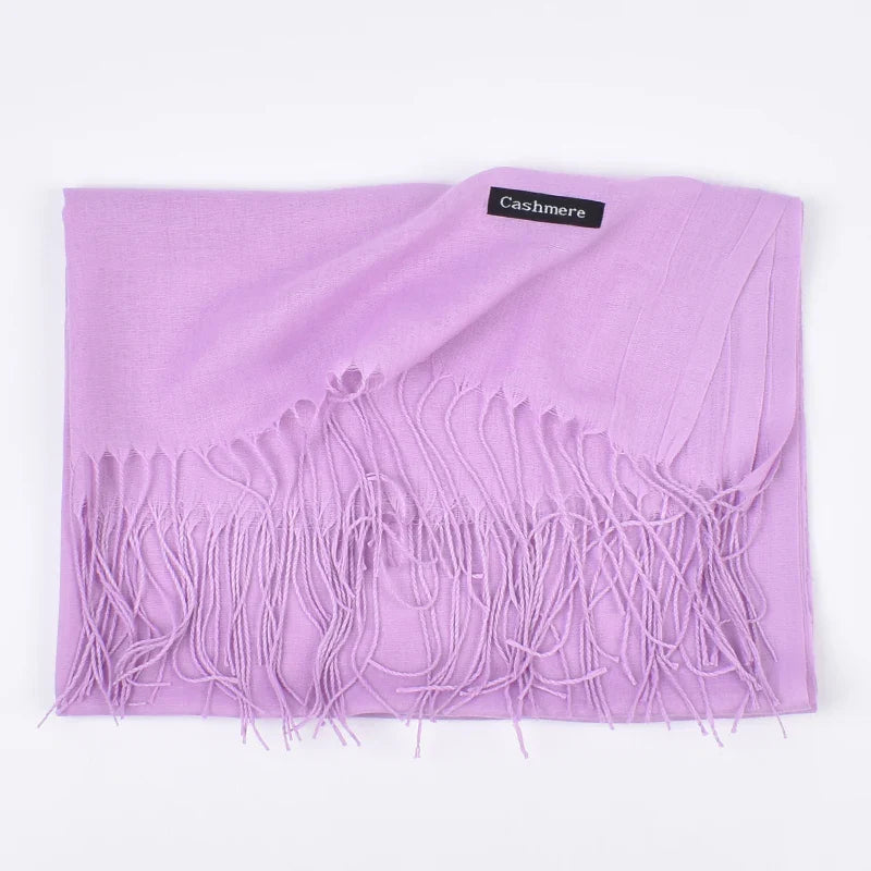 Leather Powder Autumn and Winter New Solid Color Scarves Wholesale for Men and Women 120g Single Color Headband Shawl