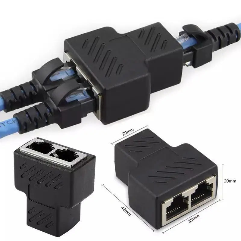 RJ45 Ethernet Cable Splitter Network Adapter,Ethernet Splitter 1 to 3 Cable Suitable Super LAN Ethernet Connector Adapter Cat 6