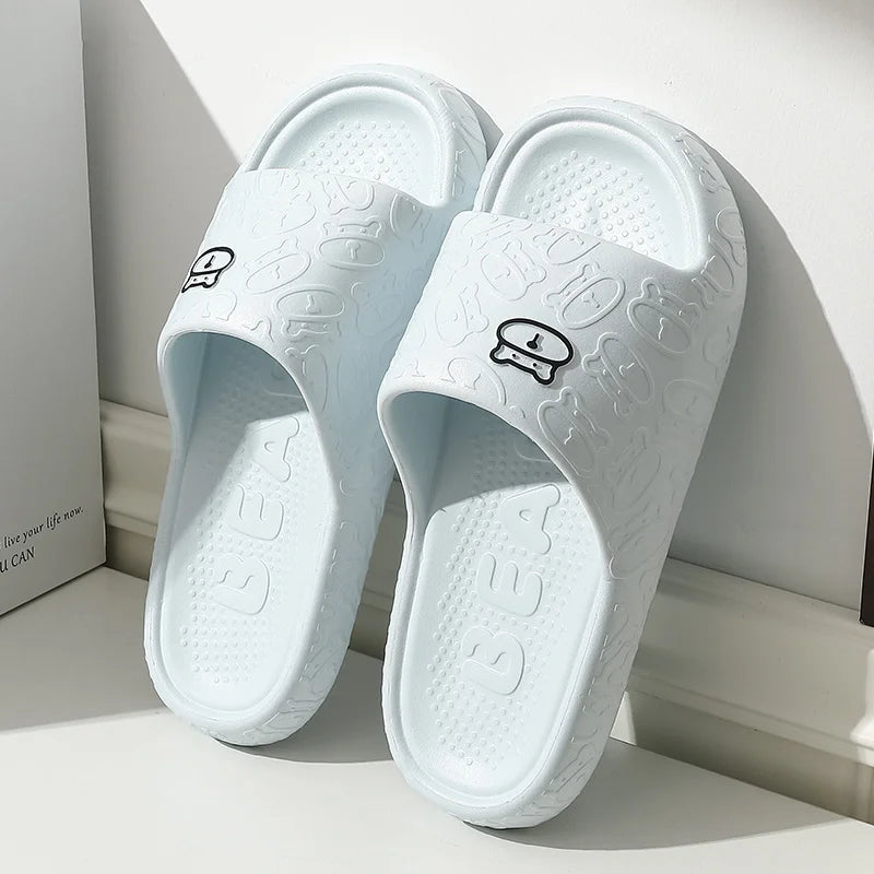 Summer Men Slippers Home Soft Sole Somfortable Good Resilience Bathroom Non-slip Beach Casual Women Colorful Silders Houseshoes