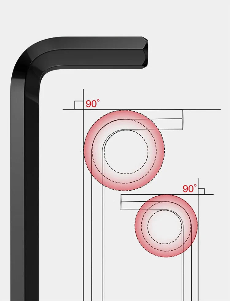 DELIXI ELECTRIC Allen Key Set,Allen Hex WrenchScrewdriverBox-packed Set,SleevUniversal Torque Long Metric,for VehicleMaintenance