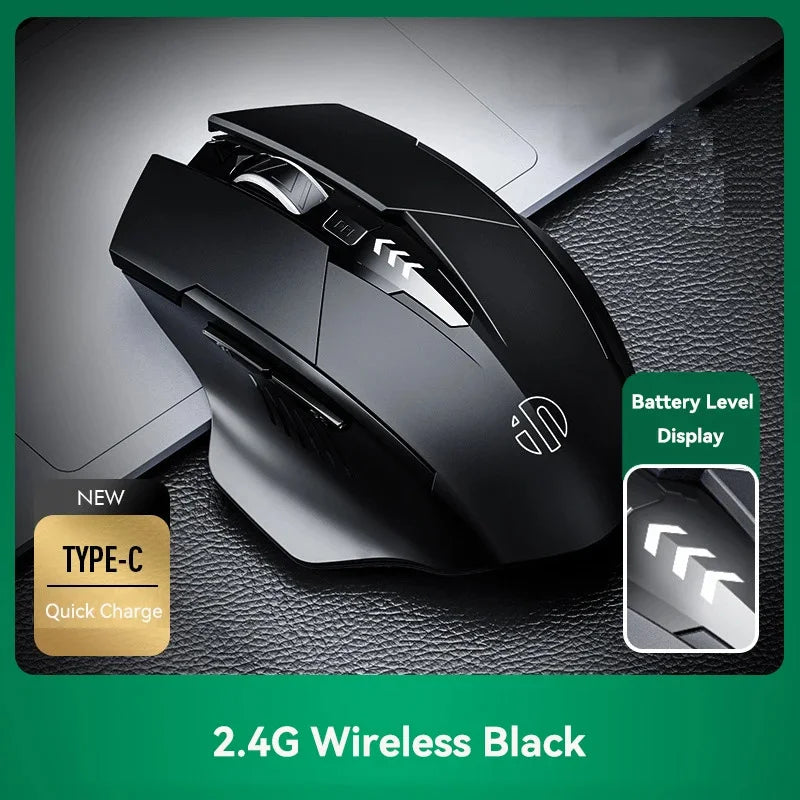 Bluetooth Compatible Mouse Rechargeable 2.4G INPHIC PM6 Wireless Mouse Office Mute Support PC Laptop Tablet Smartphone Universal