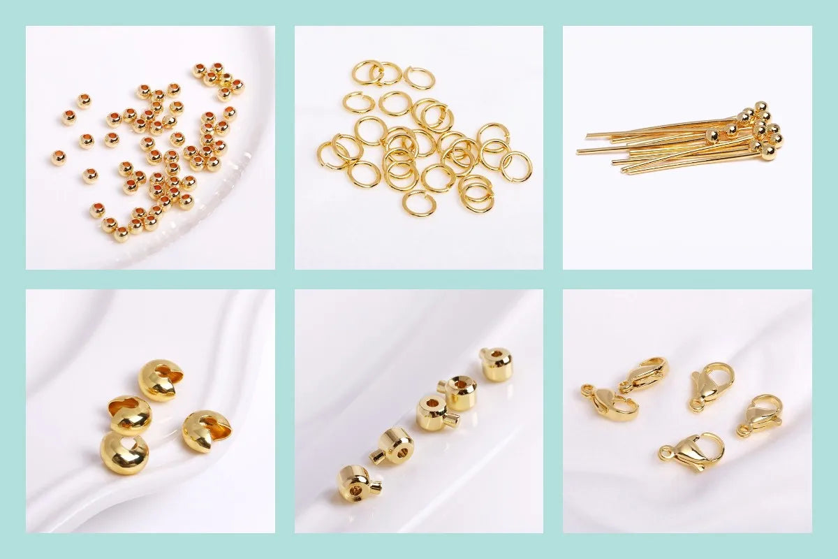 8/10MM 18K Gold Plated Brass Metal Hollow Beads Caps Flower Caps For Beads For DIY Beading Jewelry Making Supplies Wholesale