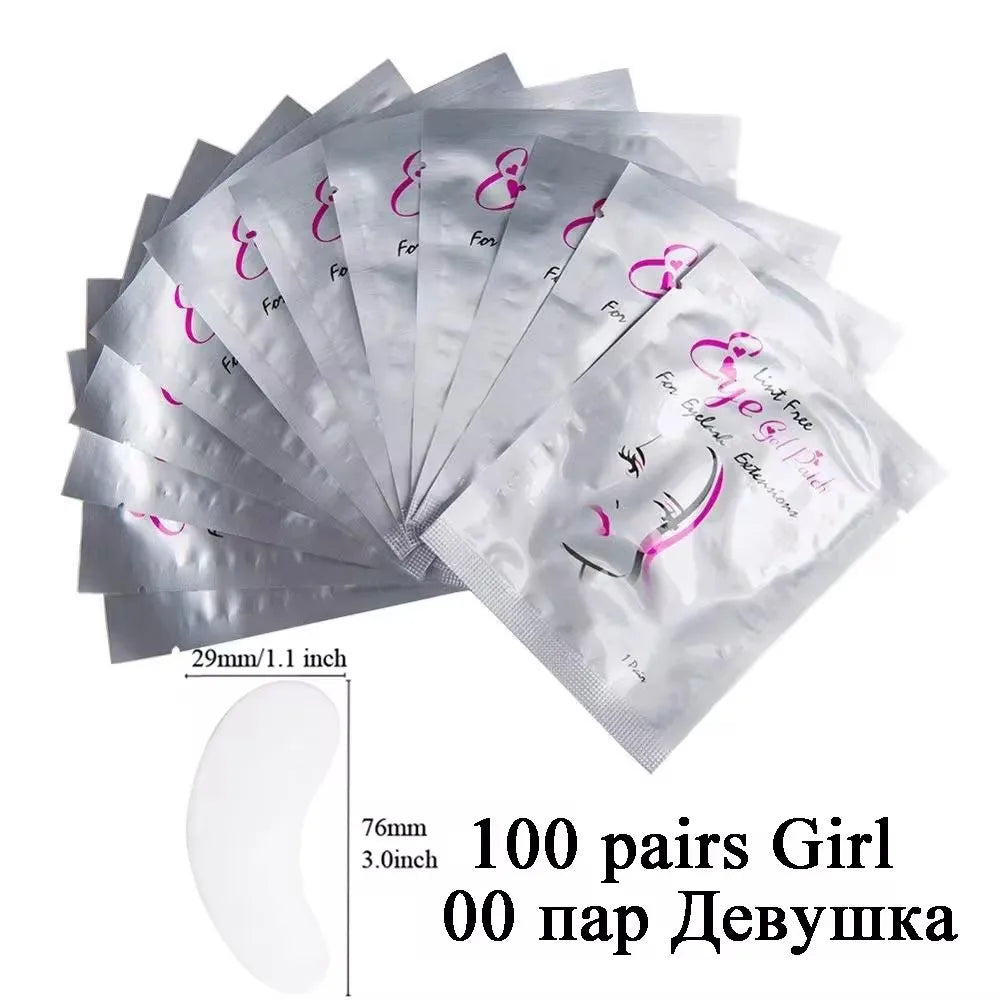 50 Pieces Of Hydrogel Eyelash Patch Grafting Eyelashes Isolating Pad Eyelash Patch Beauty Moisturizing Eye Mask for Long-lastin