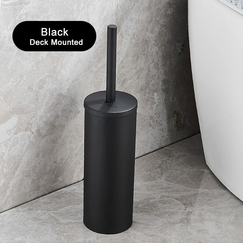 Stainless Steel Bathroom Toilet Brush Holder Accessories Black Toilet Brush Wall Mounted WC Cleaner Brush FR07