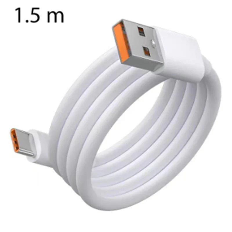 6A Ultra Fast Charger Cable for Xiaomi 15 14 13 12 Redmi Note 10 11T 12T 13 POCO X3 X4 F4 Quick Charging Type C USB Cable Set