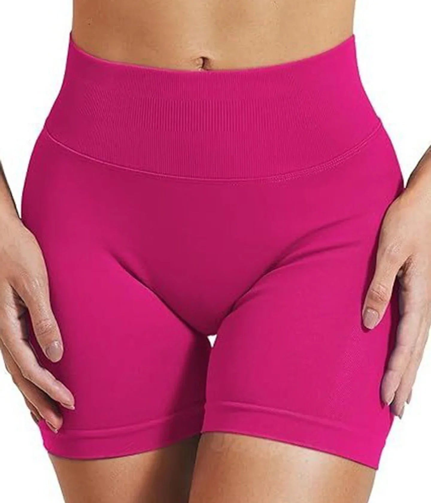 4.5'' Impact Shorts Seamless Low Ribbed Waistband Gym Shorts Scrunch Bum Yoga Shorts Booty High Stretch Running Bike Shorts
