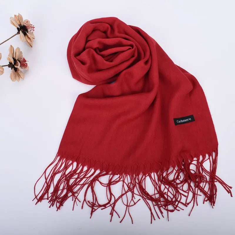 Leather Powder Autumn and Winter New Solid Color Scarves Wholesale for Men and Women 120g Single Color Headband Shawl