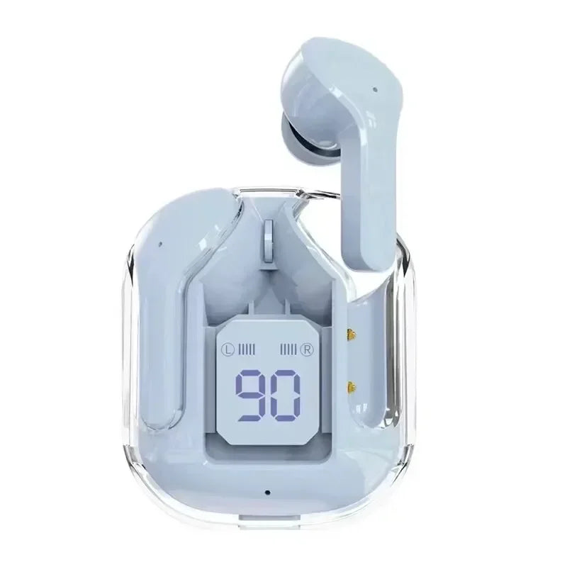 T2 tws Wireless Bluetooth Headset Transparent ENC Headphones LED Power Digital Display Stereo Sound Earphones for all smartphone