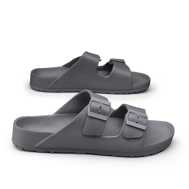 Summer Adjustable Soft Slides Slippers For Men Flat EVA Slippers Lightweight Anti Slip Slippers Size 35-47 48 49  Dropshipping