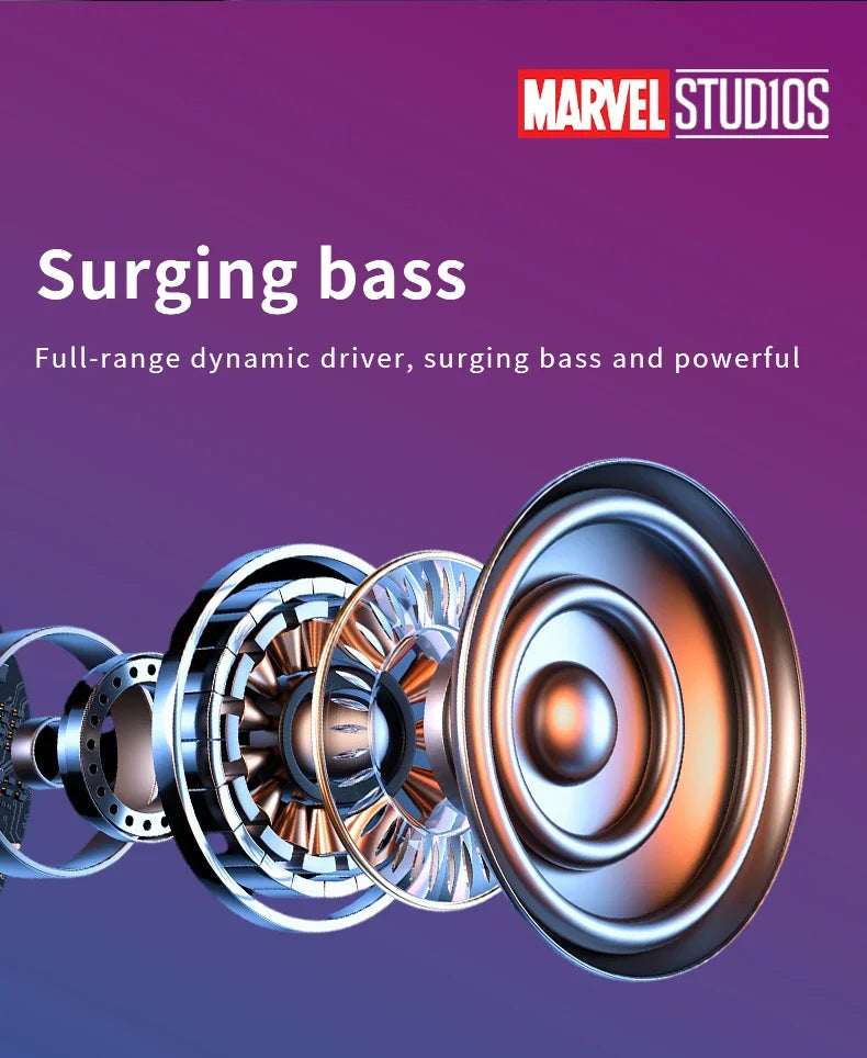 Disney Headphones Foldable HIFI Sound Bluetooth Headsets Spider-Man Series Wireless Earphones Bluetooth for Kids Anime Cartoon