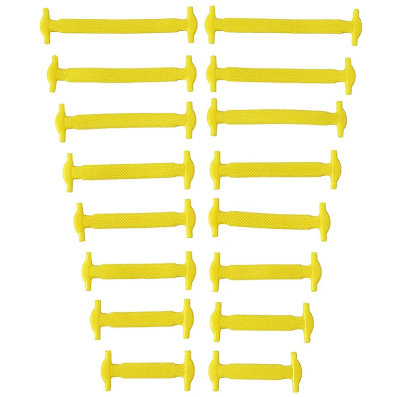 16pcs/lot Silicone Shoelaces No Tie Shoelaces 12 colors Elastic Lace Shoelace Creative Lazy Silicone Laces Rubber Lace