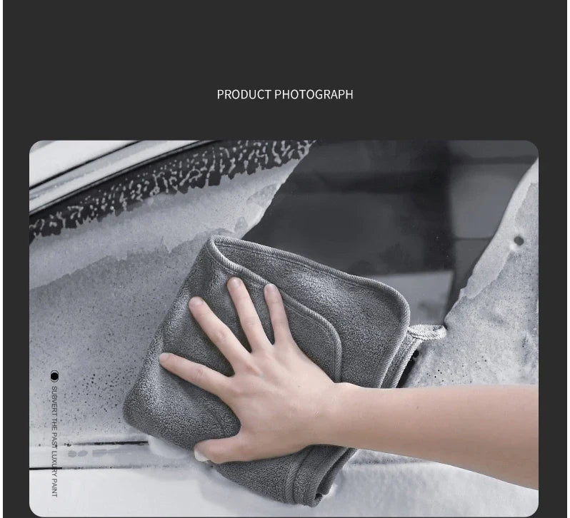 High-end Microfiber Auto Wash Towel Car Cleaning Drying Cloth Hemming Car Care Cloth Detailing Car Wash Towel