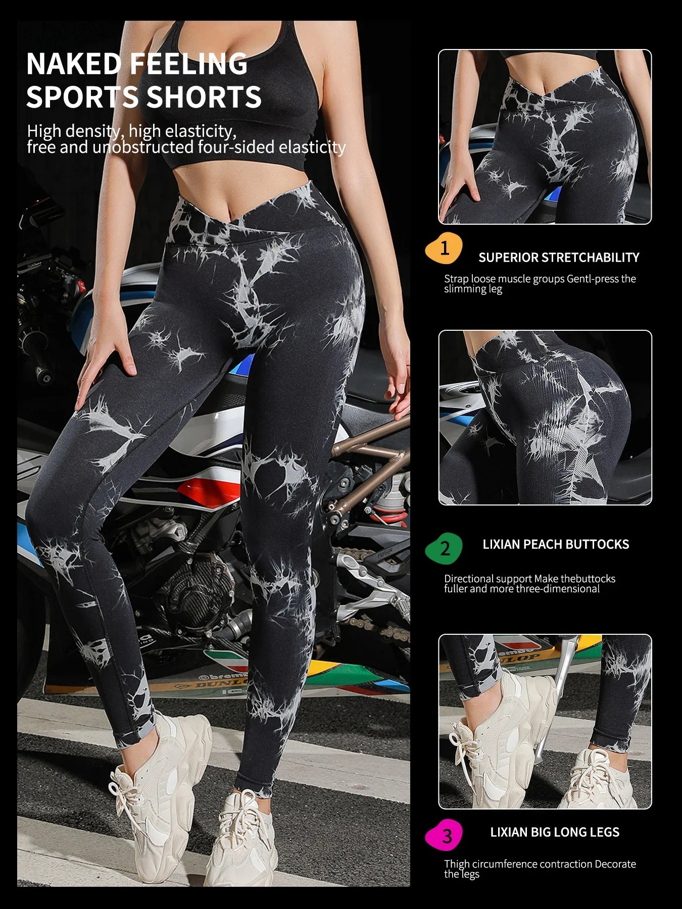 Tie Dye Fitness Legging Woman Push Up Workout Sport Leggings Women Scrunch Butt Female Outfit Gym Seamless Legging Pants