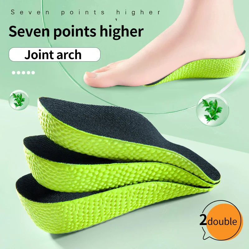 Memory Foam Height Increase Insoles for Men Women Shoes Flat Feet Arch Support Orthopedic Insoles Sneakers Heel Lift Shoe Pads