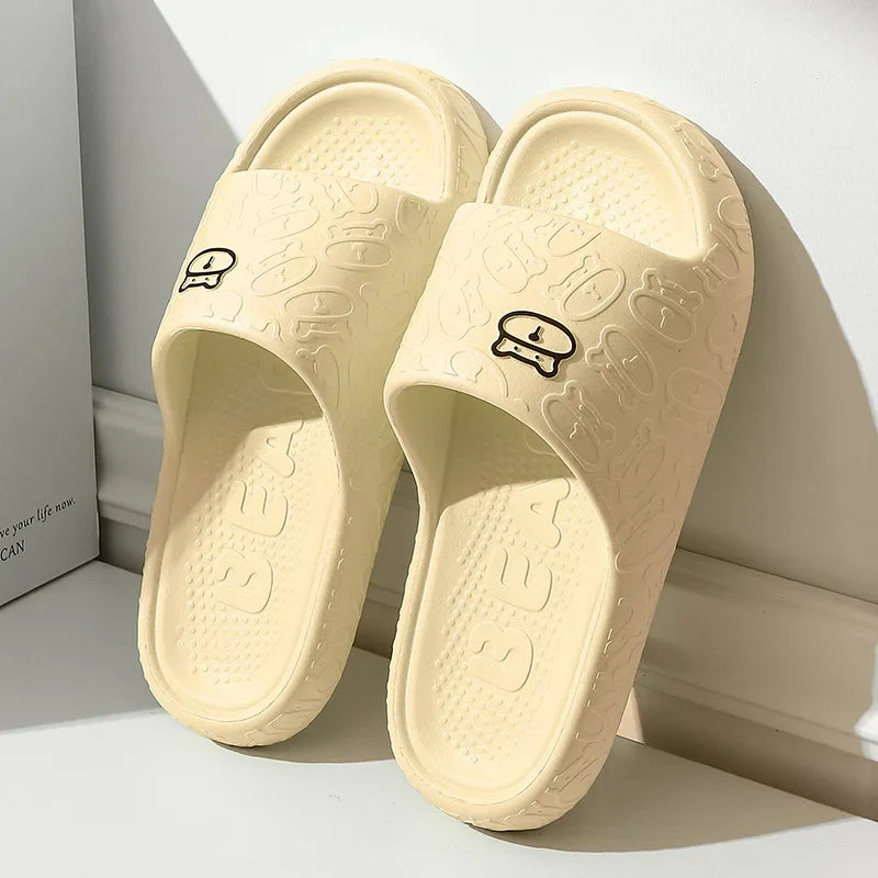 Summer Men Slippers Home Soft Sole Somfortable Good Resilience Bathroom Non-slip Beach Casual Women Colorful Silders Houseshoes