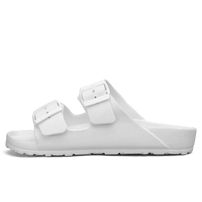 Summer Adjustable Soft Slides Slippers For Men Flat EVA Slippers Lightweight Anti Slip Slippers Size 35-47 48 49  Dropshipping