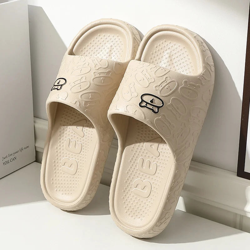Summer Men Slippers Home Soft Sole Somfortable Good Resilience Bathroom Non-slip Beach Casual Women Colorful Silders Houseshoes