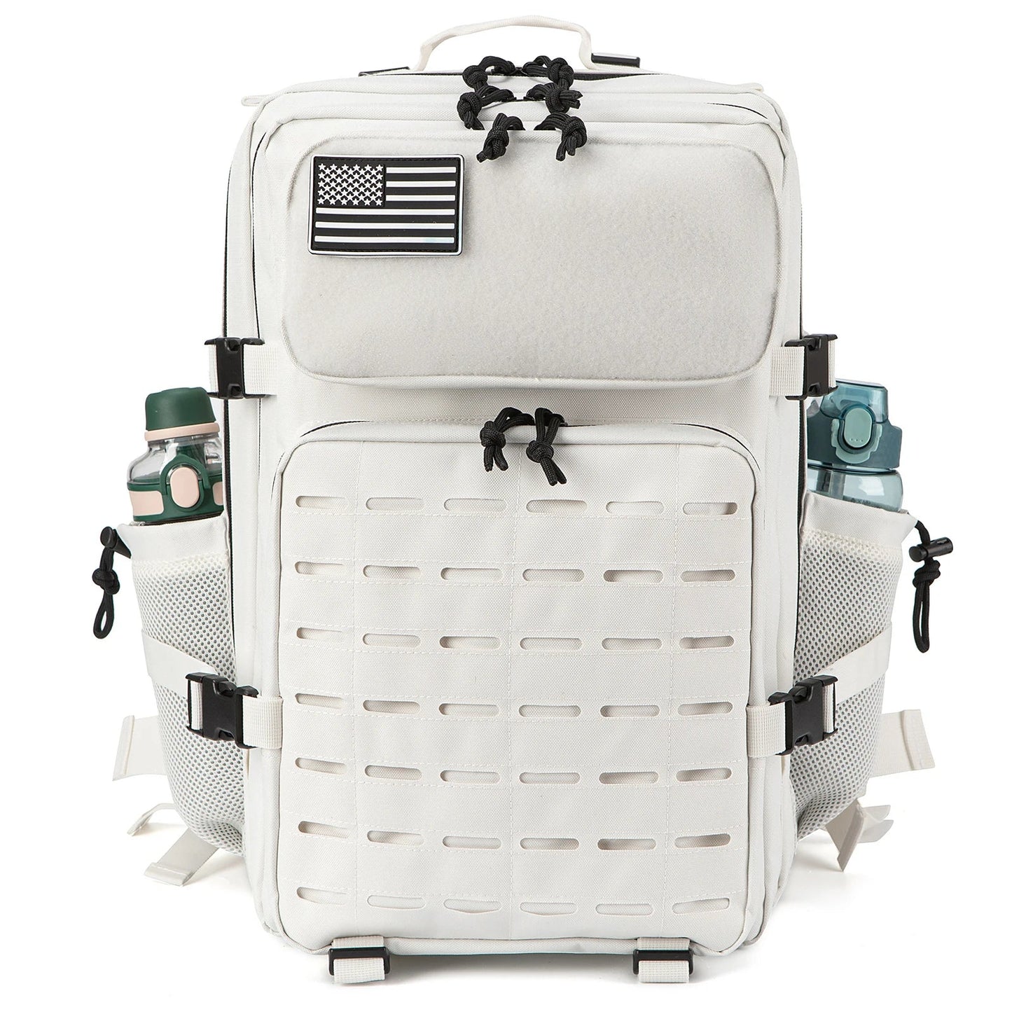 QT&QY 50L Tactical Backpack survival Bag Hunting MOLLE Backpack GYM For Men EDC Outdoor Hiking Rucksack Witch Bottle Holder