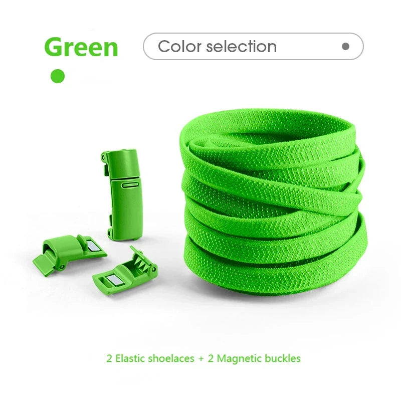 Magnetic Locking Shoelaces without ties Sneakers elastic laces  Children Adults Quick On/Off Shoelaces Shoe accessories 1 Pair