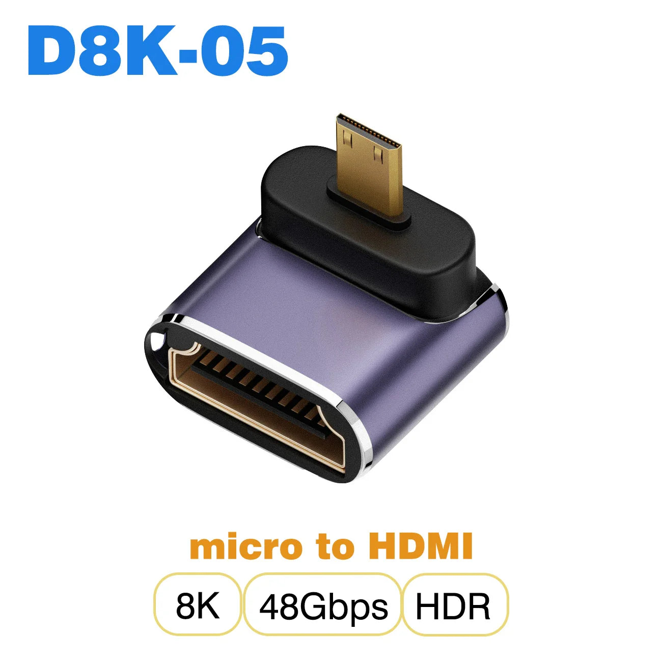 HDMI-compatible Cable Adapter mini micro hdmi to HDMI 2.1 Converter 48Gpbs 8K60HZ 4K120HZ for HDTV Projector PS4 PS5 Laptop PC