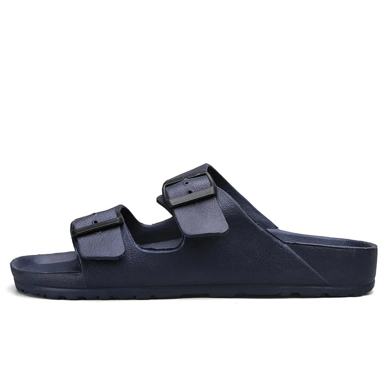 Summer Adjustable Soft Slides Slippers For Men Flat EVA Slippers Lightweight Anti Slip Slippers Size 35-47 48 49  Dropshipping