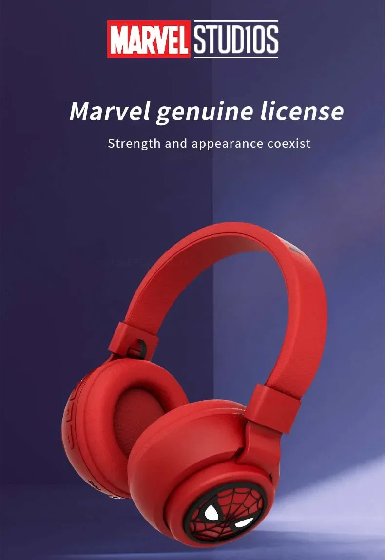 Disney Headphones Foldable HIFI Sound Bluetooth Headsets Spider-Man Series Wireless Earphones Bluetooth for Kids Anime Cartoon