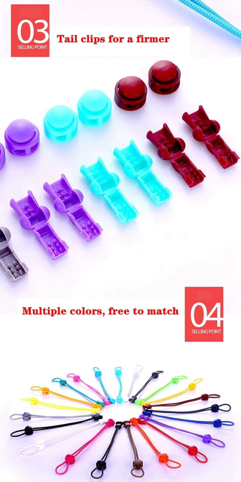 1Pair Shoelaces for Sneaker Elastic No Tie Shoe Laces Stretching Lock Lazy Laces Quick Rubber Shoelace Round Shoestrings