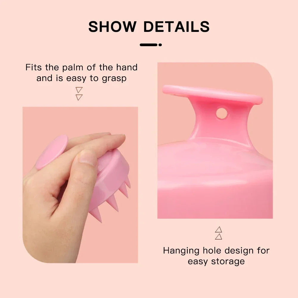 Silicone Scalp Massage Comb - Soft Hair Washing Brush for Growth, Shampoo & Shower, Gentle Scalp Massager for Hair Care