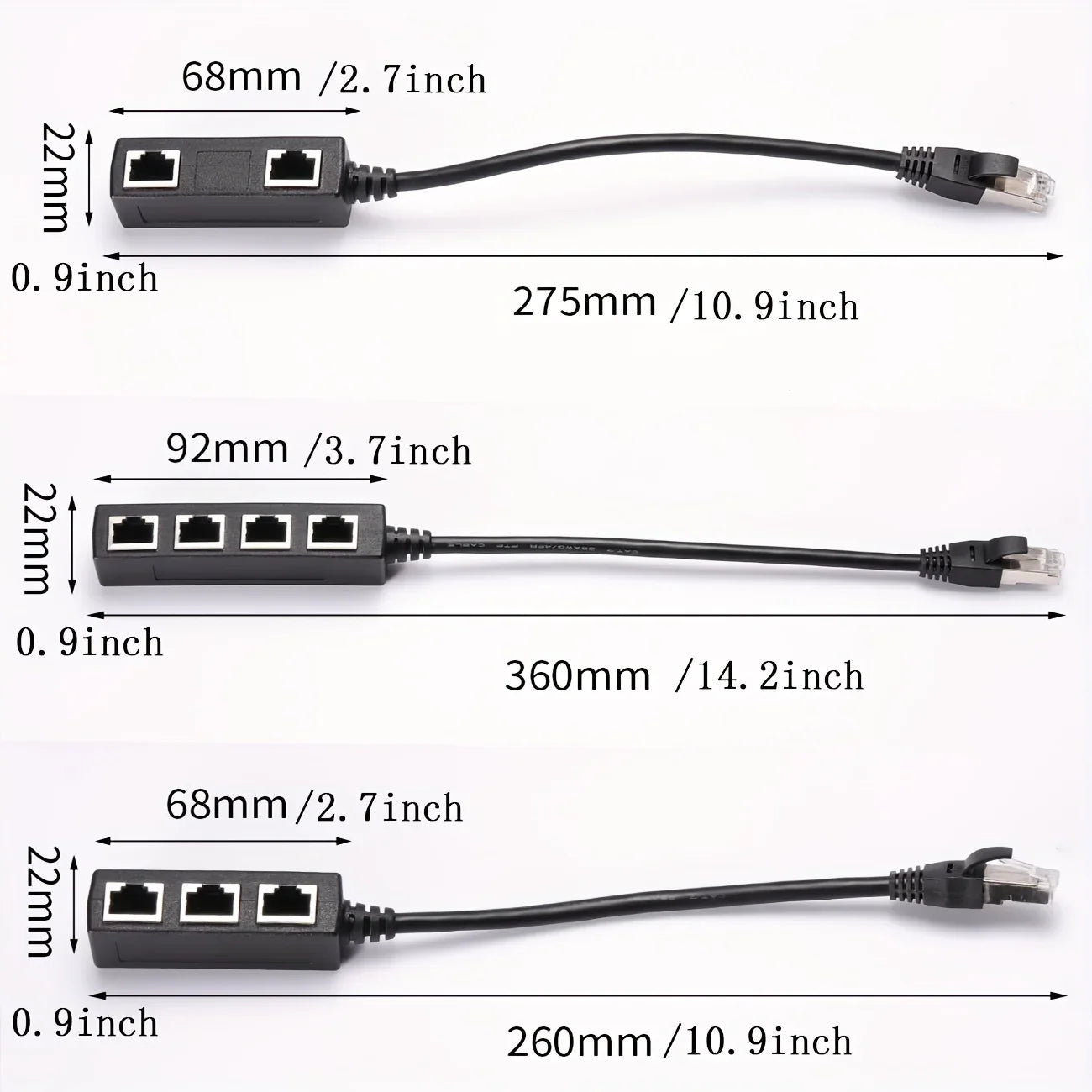 Ethernet Splitter, RJ45 1 Male to 4 x Female LAN Ethernet Splitter Adapter Cable Suitable Super Cat5,Cat5e,Cat6,Cat7 LAN Adapter