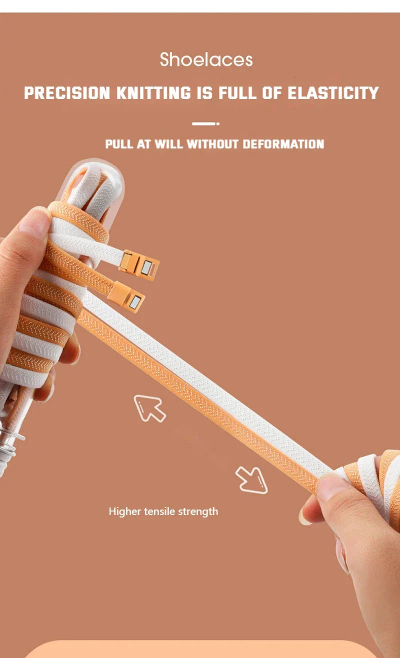 Magnetic Locking Shoelaces without ties Sneakers elastic laces  Children Adults Quick On/Off Shoelaces Shoe accessories 1 Pair