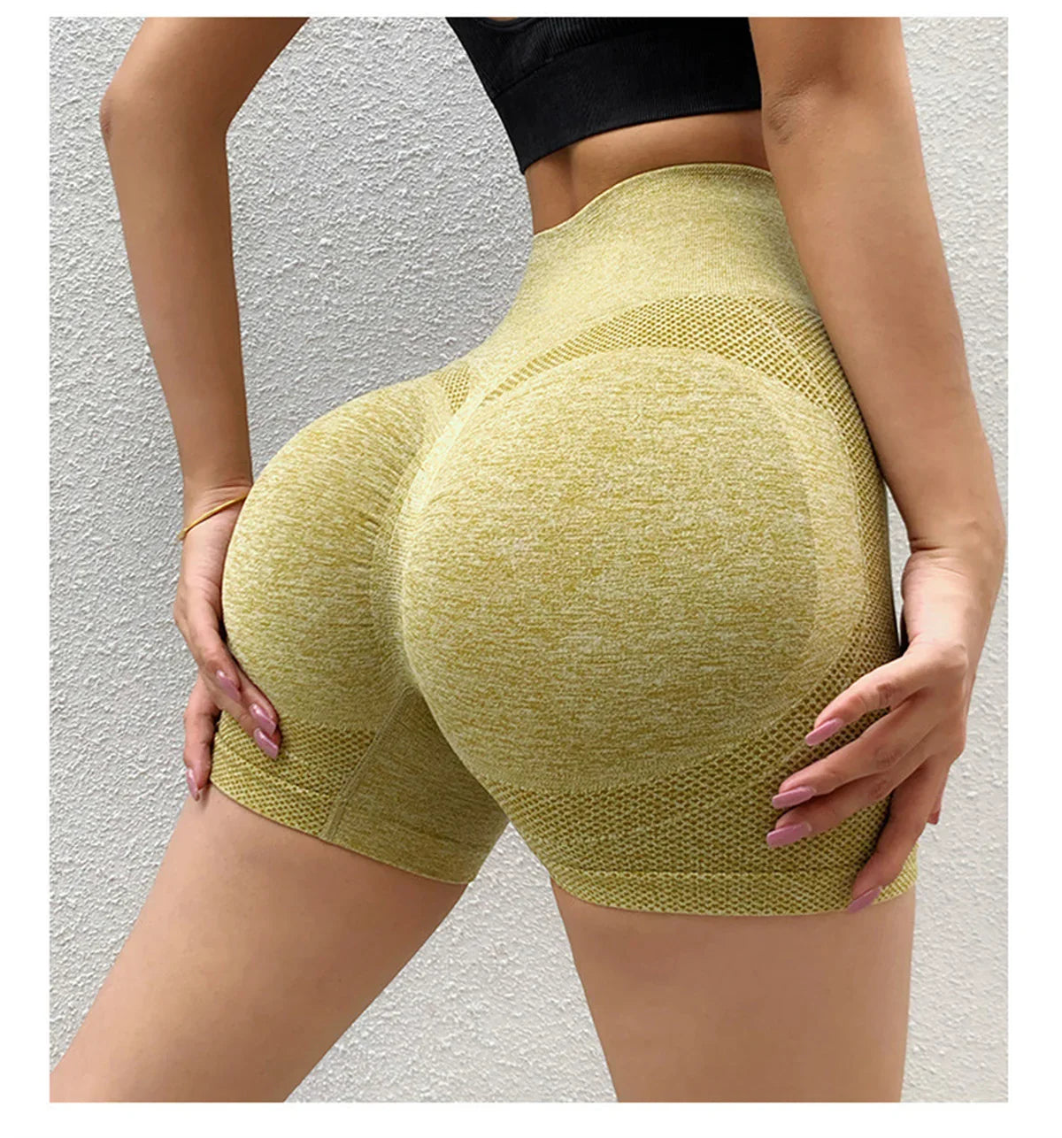 Seamless Women's Butt Lifting Shorts Workout Shorts High Waisted Booty Scrunch Shorts Athletic Gym Yoga Shorts for Women