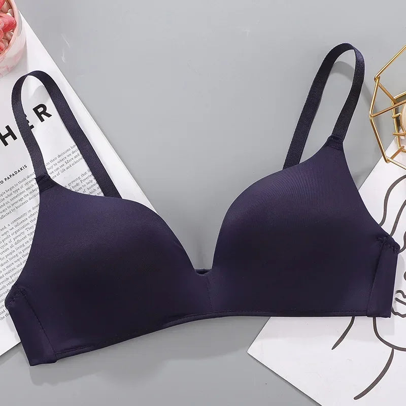 Women Seamless Bra Sexy No Wire Push Up Underwear Girls Students Breathable Thin 10 Colors Bras Female's Bra Breathable Gathered