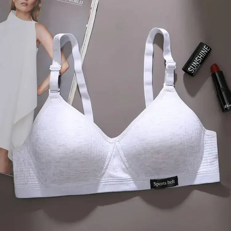 Women Cotton Push Up Bra AB Cup Bra Wireless Gathered Comfort V Brassiere Lingerie Bralette For Women Seamleass Bras Underwear