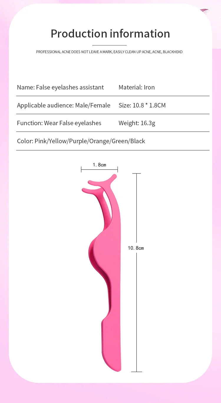 1 Pc False Eyelashes Tweezer Fake Eye Lash Applicator Makeup Tools Auxiliary Curler Mink Eyelashes Professional Tweezer Tools