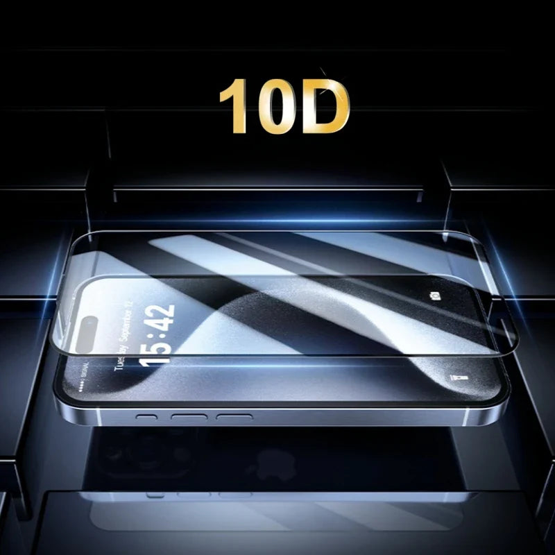 2Pcs Tempered Glass Easy install For iPhone 15 Pro Max 14Pro Full Cover Screen Protector Dust Free Installation For iPhone 15Pro