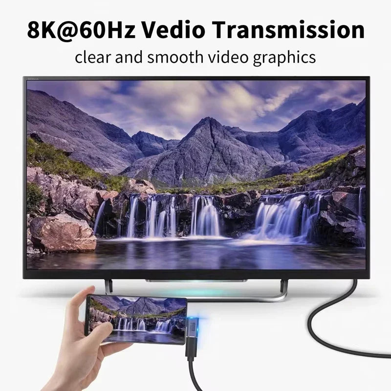 NNBILI USB Type-C Adapter For Macbook 90 Degree Quick Charge Converter Male To Female 100W 5A 40gbps PD Data Transfer 8K60HZ  