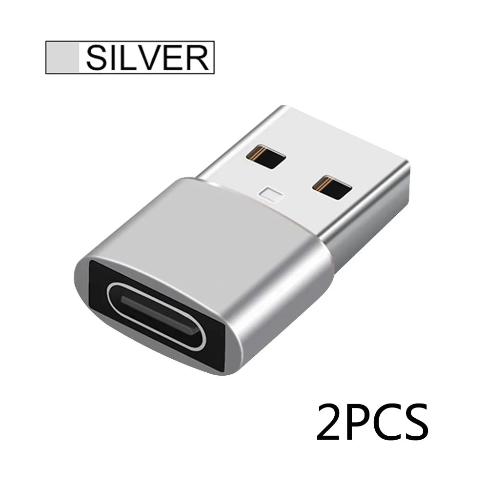 2Pcs USB To Type C OTG Adapter USB USB-C Male To Micro USB Type-c Female Converter For Macbook Samsung S20 USBC OTG Connector