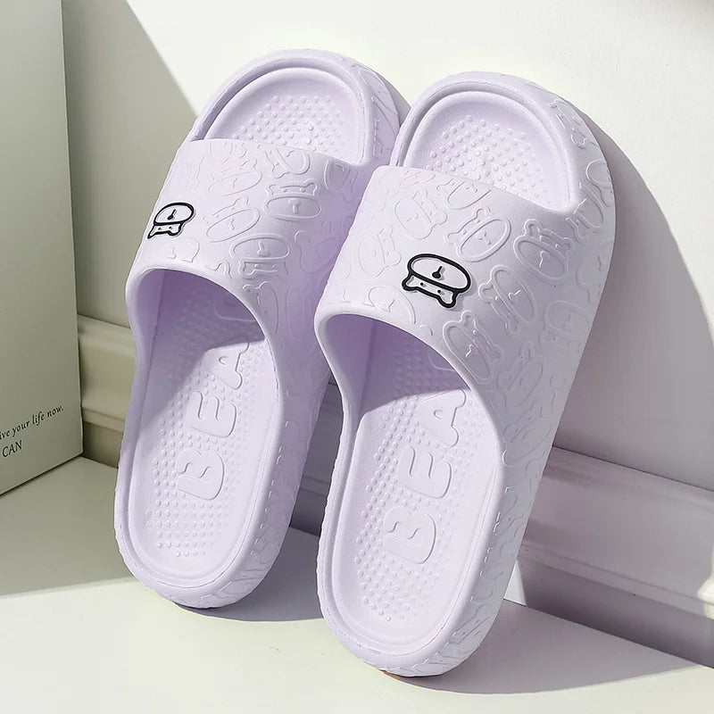 Summer Men Slippers Home Soft Sole Somfortable Good Resilience Bathroom Non-slip Beach Casual Women Colorful Silders Houseshoes