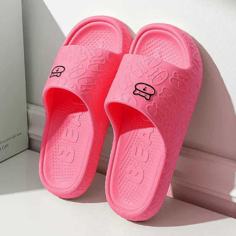 Summer Men Slippers Home Soft Sole Somfortable Good Resilience Bathroom Non-slip Beach Casual Women Colorful Silders Houseshoes