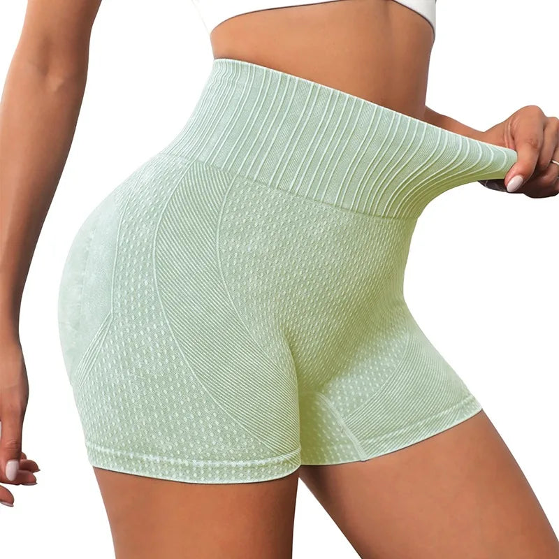 Seamless Knitted Buttock Sports New Shorts Running Yoga Fitness Pants Tight Quick Dry Training Yoga Shorts Women