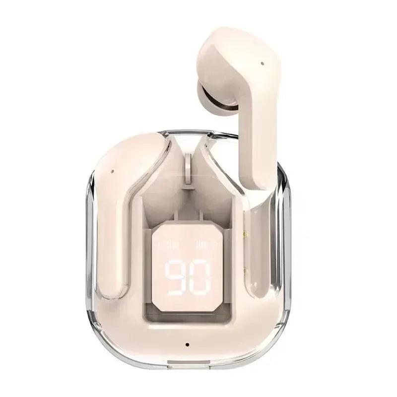 T2 tws Wireless Bluetooth Headset Transparent ENC Headphones LED Power Digital Display Stereo Sound Earphones for all smartphone