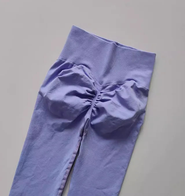 Seamless Sport Yoga  High Waist Pants Leggings Sport See Through Yoga Gym Running Quick Dry Pants Scrunch Butt Pants