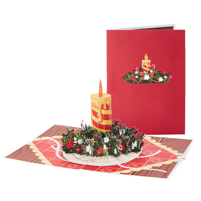 Merry Christmas Greeting Cards Handmade Christmas Gift Postcard With Envelope Snowman Elk Xmas Party New Year Thanksgiving Gifts