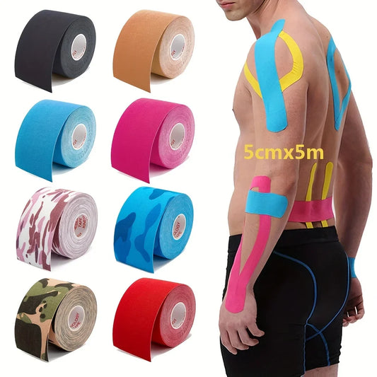 Tapes Kinesio Elastic Bandage Knee Pads Tapes Kinesiology Support Pads Locking Sports Self-Adhesive Venda Kinesiotape Bandage 